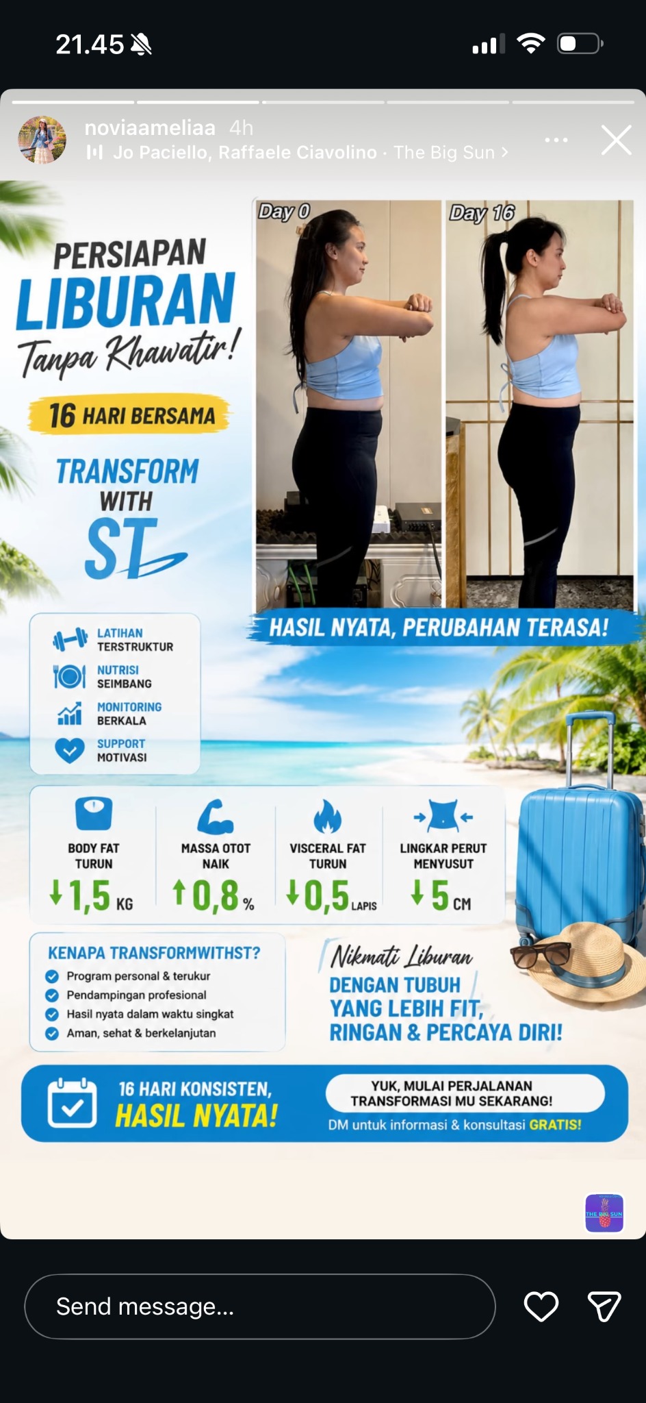 Transformasi pelanggan TransformwithST sebelum dan sesudah