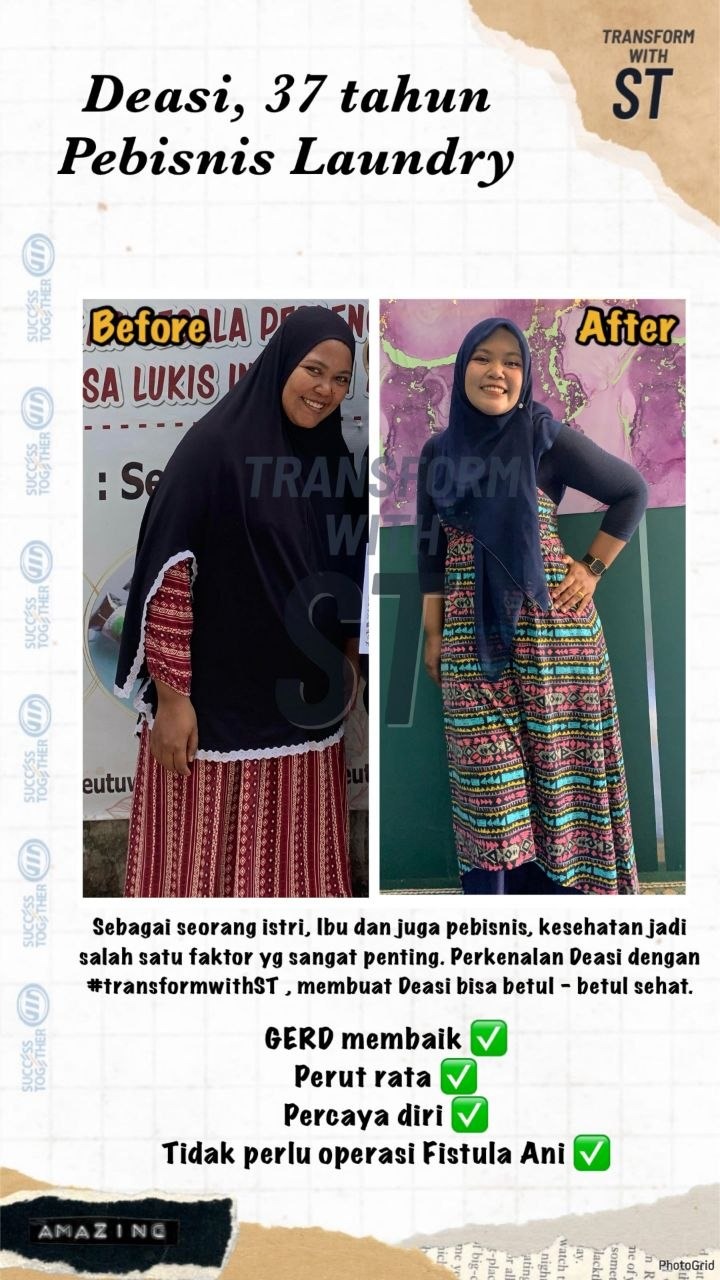 Transformasi pelanggan TransformwithST sebelum dan sesudah